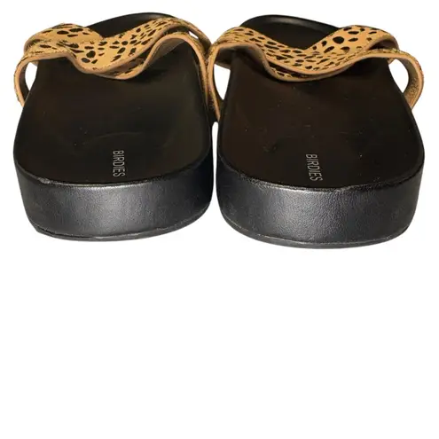 Birdies Robin Cheetah Slide Women's Criss Cross Sandals Flats Size 10 Tan
