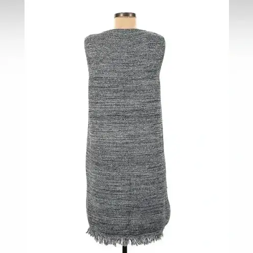 Anthropologie  Holding Horses Blue Grey Boho Fringed Sweater Dress Size M Medium