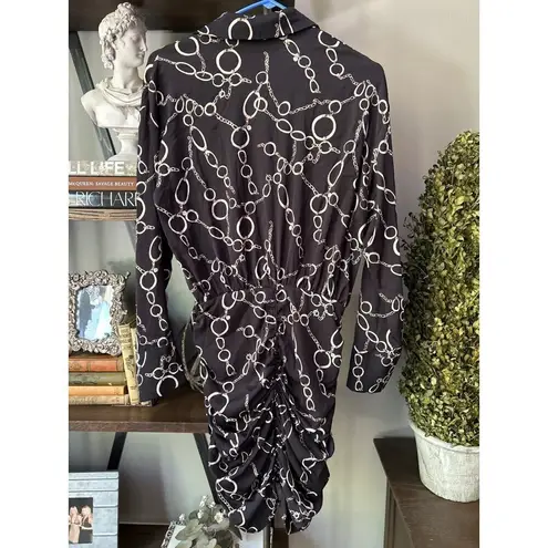 LE SUPERBE Link Up Mini Shirt Dress Dress Black Womens Size 4