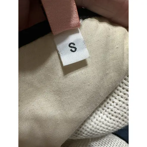 DELFINA BALDA Size S Tropical Leaf Dress Orange Waffle Knit Top Linen Resort USA