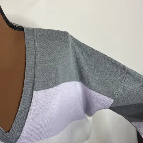 Nation Ltd Jolie striped alpaca and cotton blend deep v-neck sweater size XS