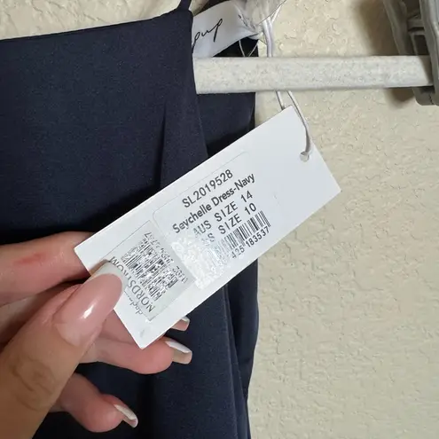 Petal and Pup Petal &‎ Pup Seychelle Asymmetric Tiered Satin Dress size 10 NWT Navy