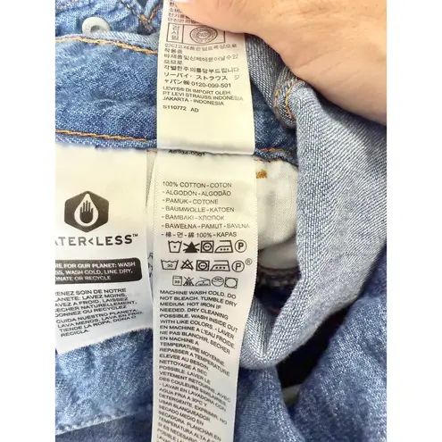 Levi Strauss & CO. Levi's Strauss Co. Short Sleeve Straight Leg Heritage Jumpsuit Blue Women's M