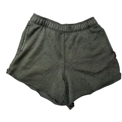 Aerie  Womens Cargo Shorts Olive Green Elastic Waist Pockets Casual Size XS