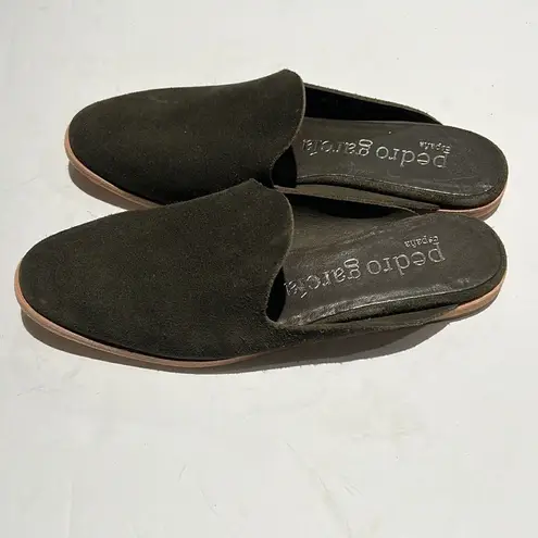 Pedro Garcia Womens Suede Loafer Mule shoes sz 37/7. B64 Green
