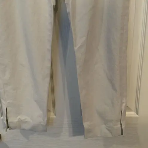 Brunello Cucinelli Women’s Trousers Sz 6 Cream Side Zip Cropped Pants Designer