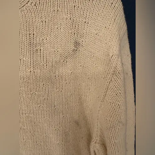 RE/DONE REDONE 50S EMBROIDERED COTTON-BLEND SWEATER IN VINTAGE IVORY Size Small