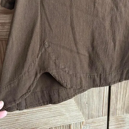 NWT Oh My Gauze! Women's Brown Casual Short Sleeve Top, Size S/M