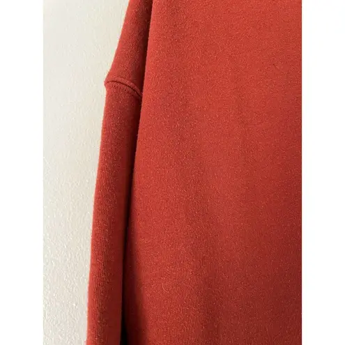 Goats Brand Rustic Burnt Orange Fleece Lined Pullover Hoodie Sweatshirt Medium