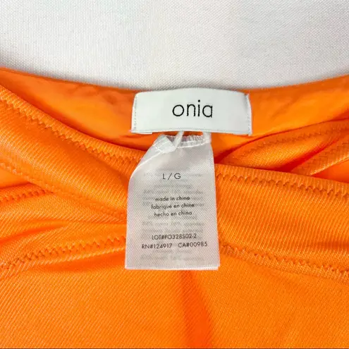 ONIA NEW  Orange Cross Strap Isla Bikini Bottoms L $95