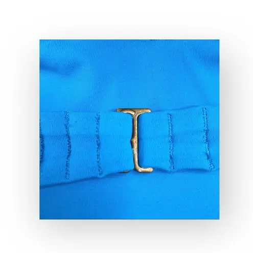 Tori Praver Swimwear Tori Praver ❁ Seafoam Sexy Strappy Caged Front Bikini Top ❁ Teal Blue ❁ Medium