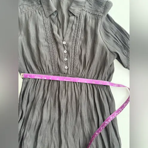 ZARA  Charcoal Blouse with Button Detail Size S Made in Turkey