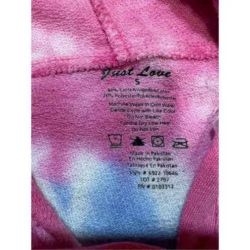 Just Love womens tie dye hoodie sz S hippie boho