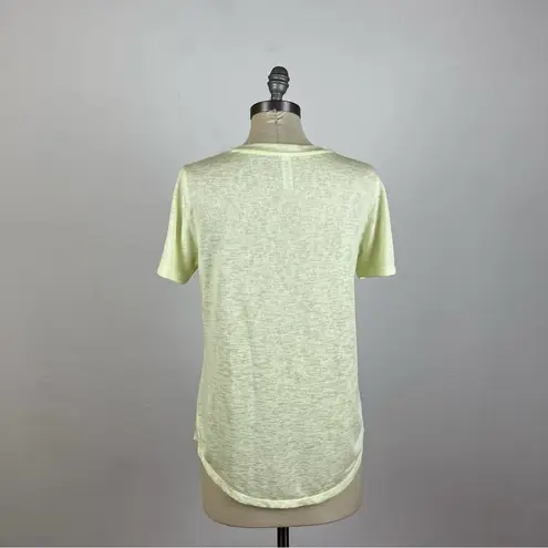 Athleta  Neon Yellow V Neck Tee