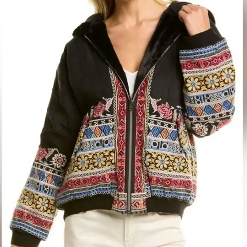 Johnny Was heavily embroidered Reversible Malini Bomber Jacket NWT (oversized)