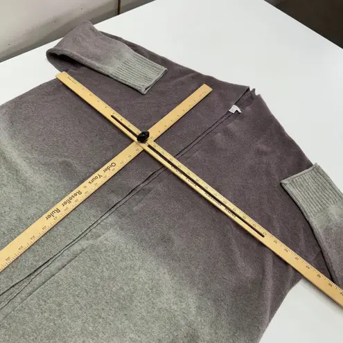 Pure Jill Sweater Womens 2X Plus Size Purple Grey Ombre Open Front Cardigan Gray