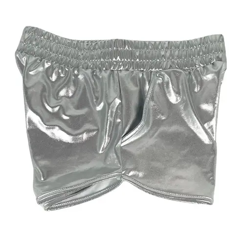 Pumpkino Metallic Disco Shorts Metallic Silver Size Medium