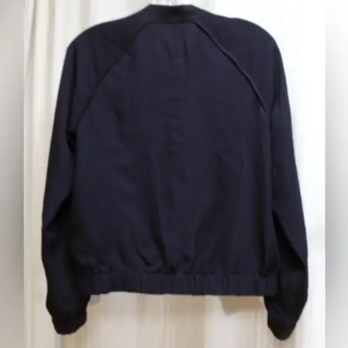 Lafayette 148 🐸 - 100% Silk Print Reversible Bomber Jacket, Size S Petite