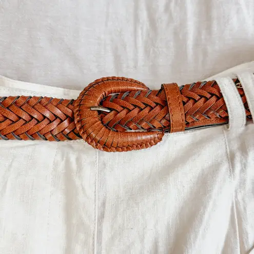 Rafaella NWT Vintage Cream Belted Linen High Waist Shorts Sz 8