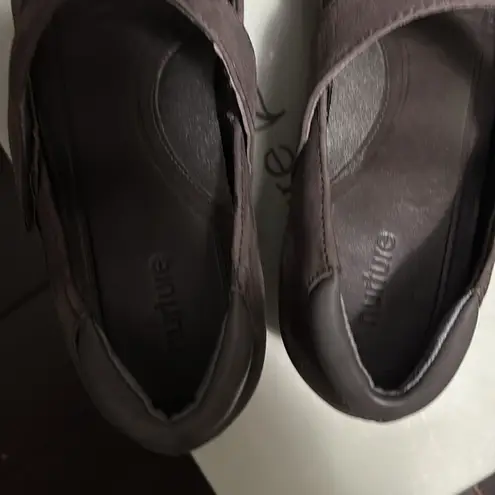 Nurture Mytime Pumice grey wedge Mary Jane shoes Gray Size 9.5