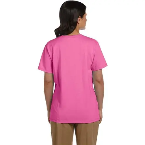 Hanes  Relaxed Fit Women's ComfortSoft® V-neck T-Shirt,Pink,XXX-Large