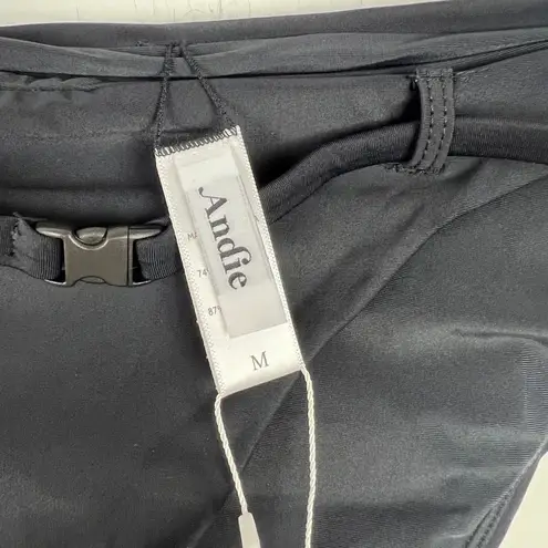 ANDIE NWT Swim The Riviera Bikini Bottom Flat Belt Black Size Medium M NEW