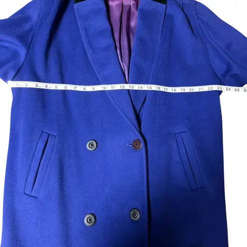 Vintage Portrait 100% Pure Wool Royal Blue Double