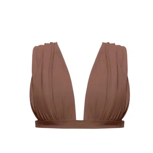 Bumpsuit The Eddie swim top chestnut maternity swim top bathing suit XL brown