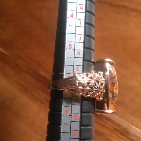 Matrix Fire Opal 14K Rose Gold Over Copper Solitaire Ring (Size 6)