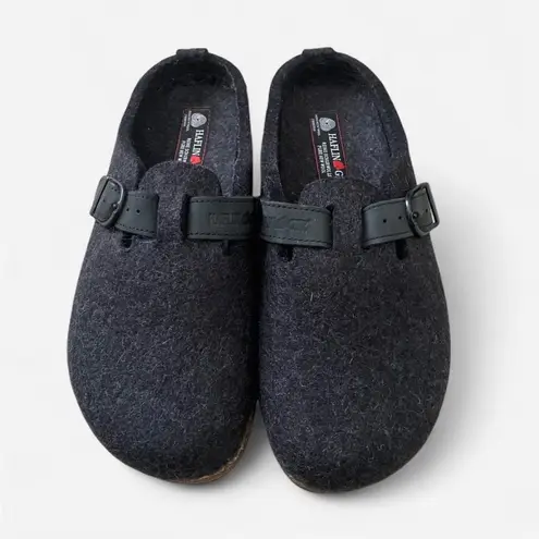 Haflinger Buckle Pure New Wool Clogs Gray Size 10