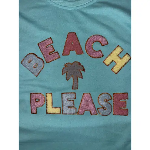 Simply Southern  Beach Please Sweatshirt Women’s size XXL 2X aqua Blue w/ pockets