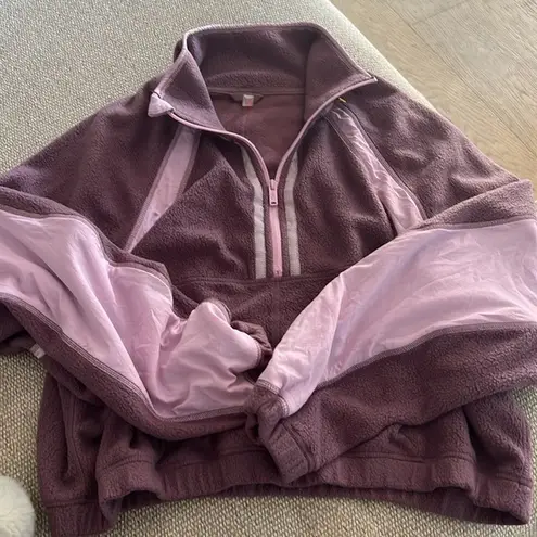 Free People Movement So Fly Half Zip Purple Pullover Jacket Sz L