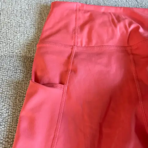 Bandier Le Ore GLOW Women's Lucca High Rise Pocket Leggings Size XS Orange