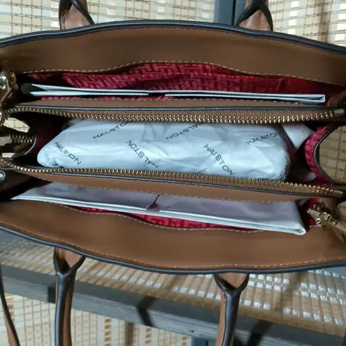 H by Halston Halston Jerry Satchel in Camel