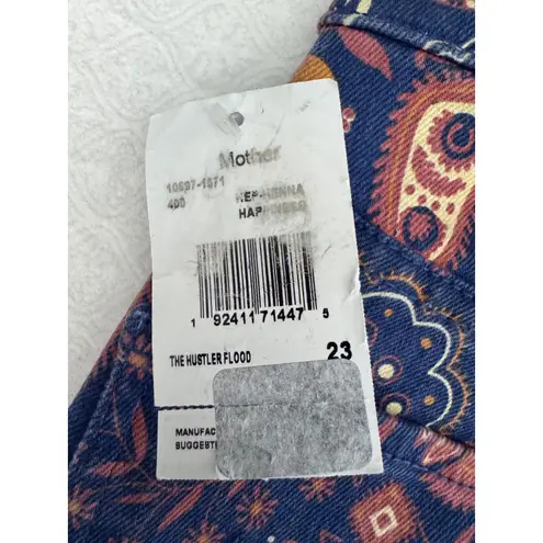 MOTHER The Rascal Ankle Jeans Blue Paisley Print Flare Leg Women's Size 23