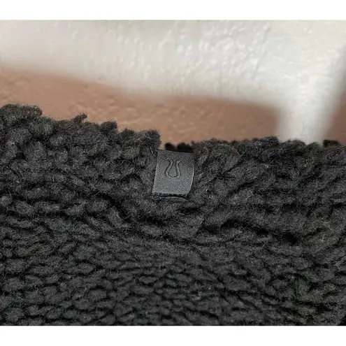 Lululemon Black Wool Whenever Crew Sherpa Sweater Size 6