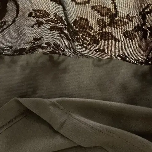 carole little Vintage II Brown Lace Short Sleeve Made In USA Top Size 1X New