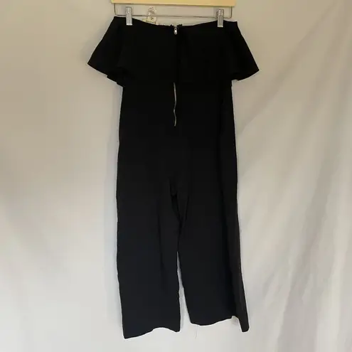 Rolla Coster rayon nylon Black Off-Shoulder Wide-Leg Jumpsuit Medium