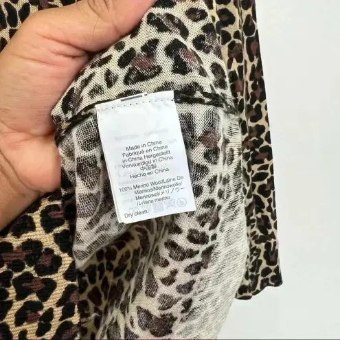 J.Crew  Size Medium Leopard Print 100% Merino Wool Sweater Size xs