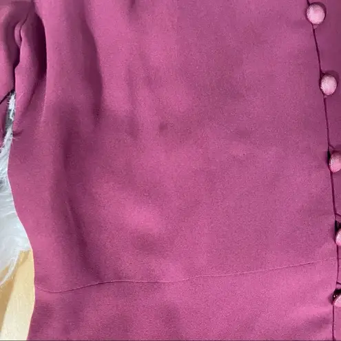 Burgundy holidays classy party cocktail long sleeves dress Red Size undefined