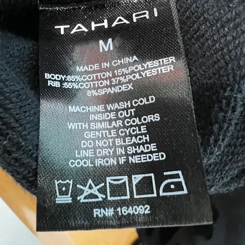 Tahari Animal Print Sweatshirt Womens Medium Casual Loungewear Walking Fitness