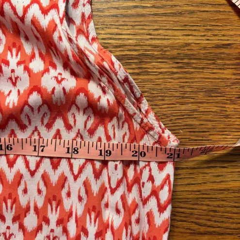 Beach Lunch Lounge Orange and White Sleeveless Dress Size L Size L