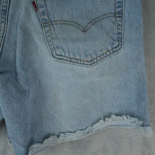 Levi's Vtg 95'  555 Shorts Mens Womens 33x6 Blue Cut Off Raw Hem Bootie Hot Pants