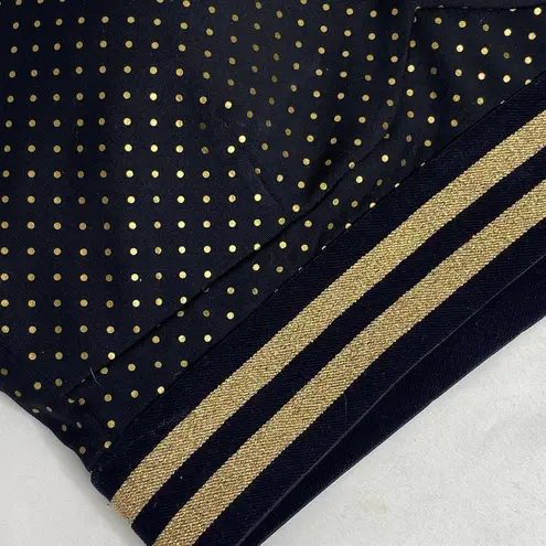 Allfenix Black and Gold Polka Dot Sports Racerback Bra Small