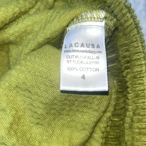 Lacausa Jasper Corduroy Crop Trousers Moss Green 4