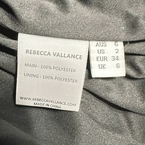 Rebecca Vallance Moon River Metallic Velvet Minidress Women's 2 Black NWT