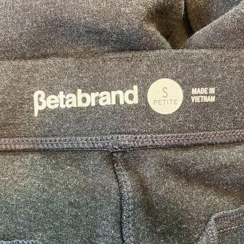Betabrand Pants PS Charcoal Gray Pull On Straight Workwear Stretch Small Petite