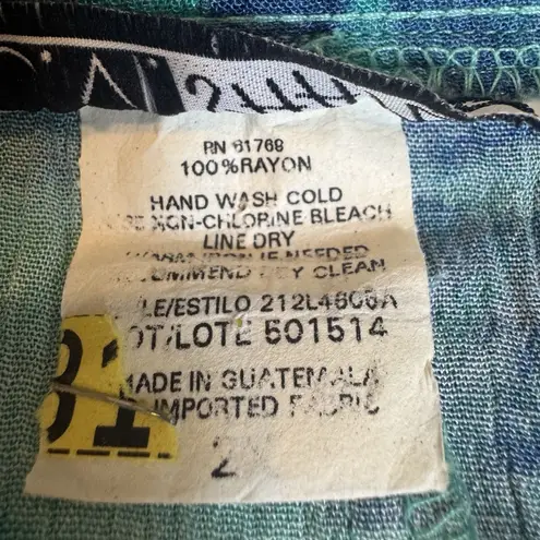 Vintage CM Shapes Midi Maxi Skirt 2X Floral Fairy Whimsical Gypsy Boho Slits Blue