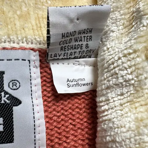 Storybook Knits vintage Autumn sunflowers embellished cardigan sweater