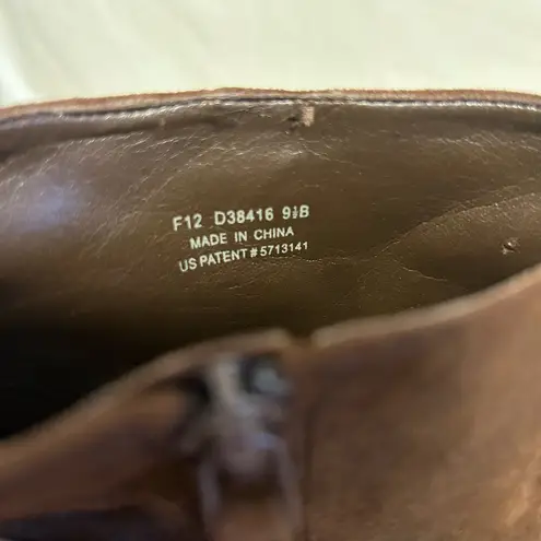 Cole Haan Cole‎ Haan Air Brown Leather Zip Up Block Heel Boots Size 9.5B